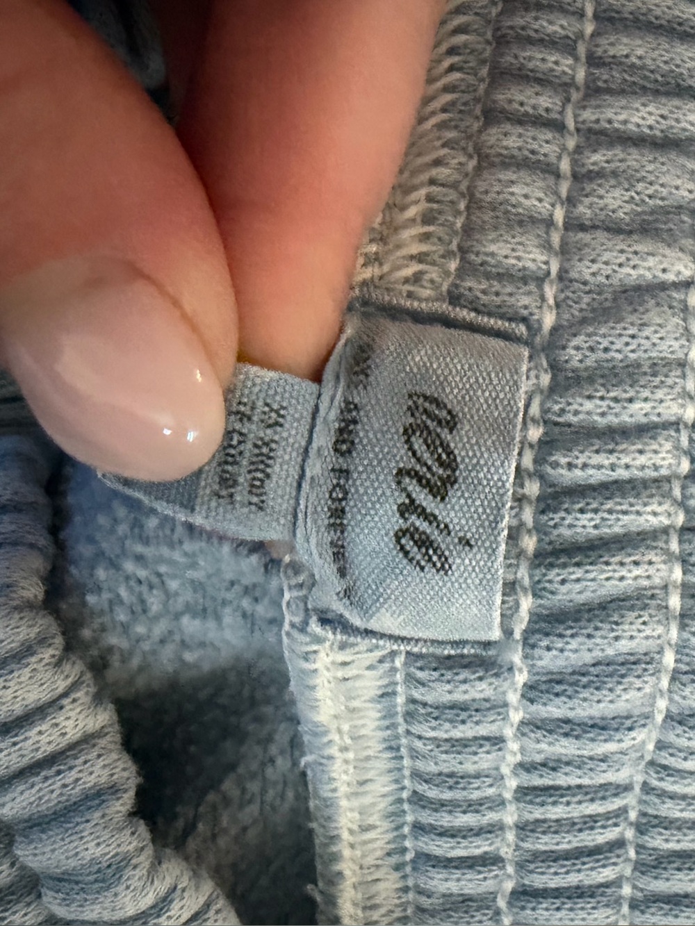 aerie Light Blue Set: Snap-Quarter Pullover Sweatshirt and Wide Leg Sweatpants - Picture 11 of 11